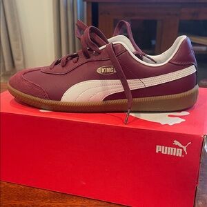Puma Burgundy and White Classic Sneakers